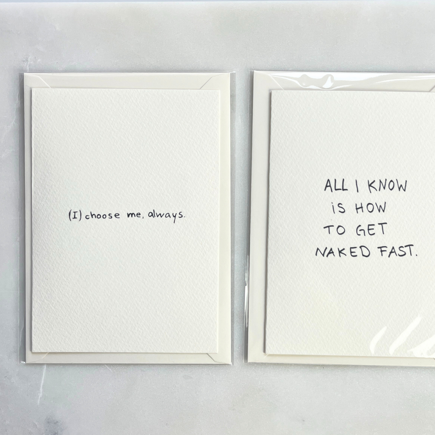 Postkarte | All I know is how to get naked fast.