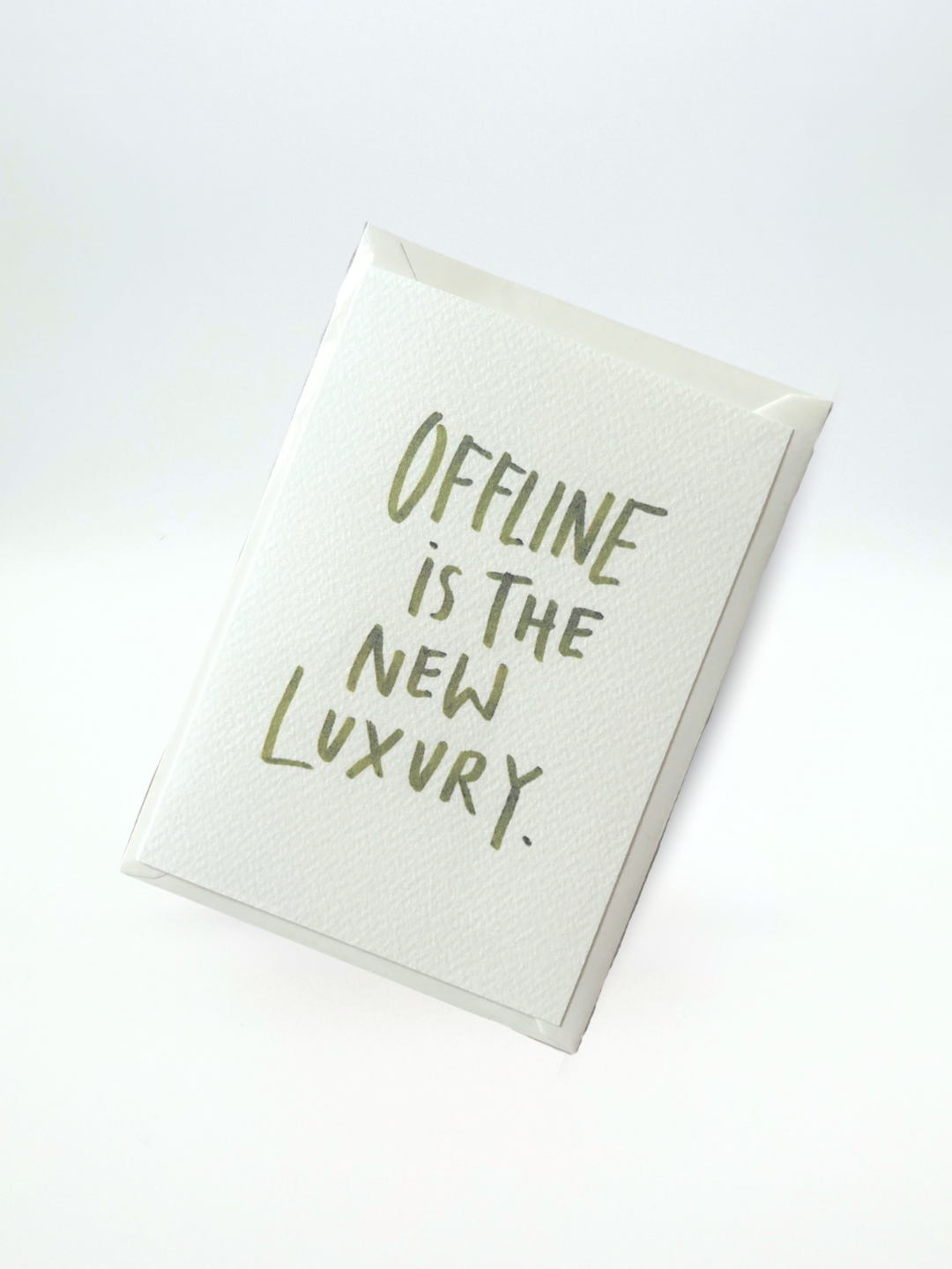 Postkarte | Offline is the new Luxury.