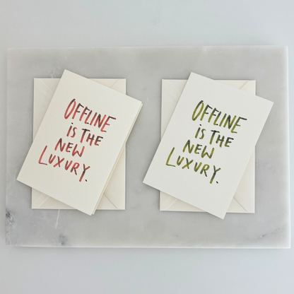Postkarte | Offline is the new Luxury.