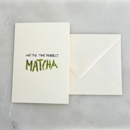 Postkarte | We are the perfect MATCHA