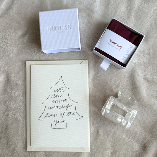 Geschenk-Bundle | Haarband + Haarklammer + Postkarte