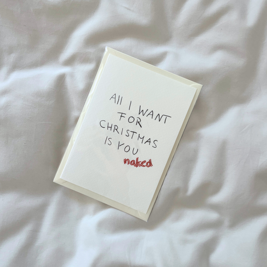 Postkarte | All I want for Christmas is you - naked