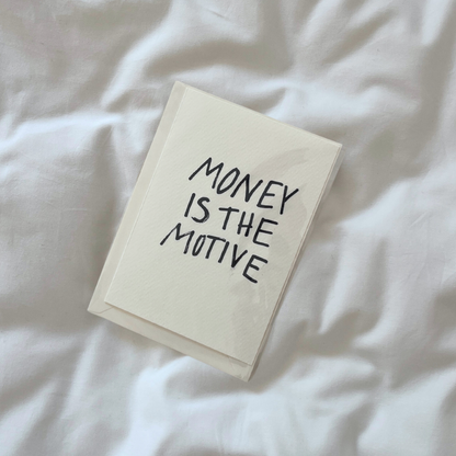 Postkarte | Money is the Motive