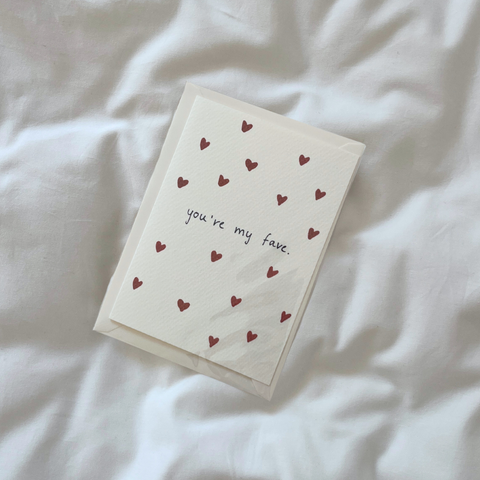 Postcard | you're my fave.