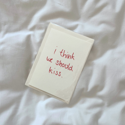 Postkarte | i think we should kiss.