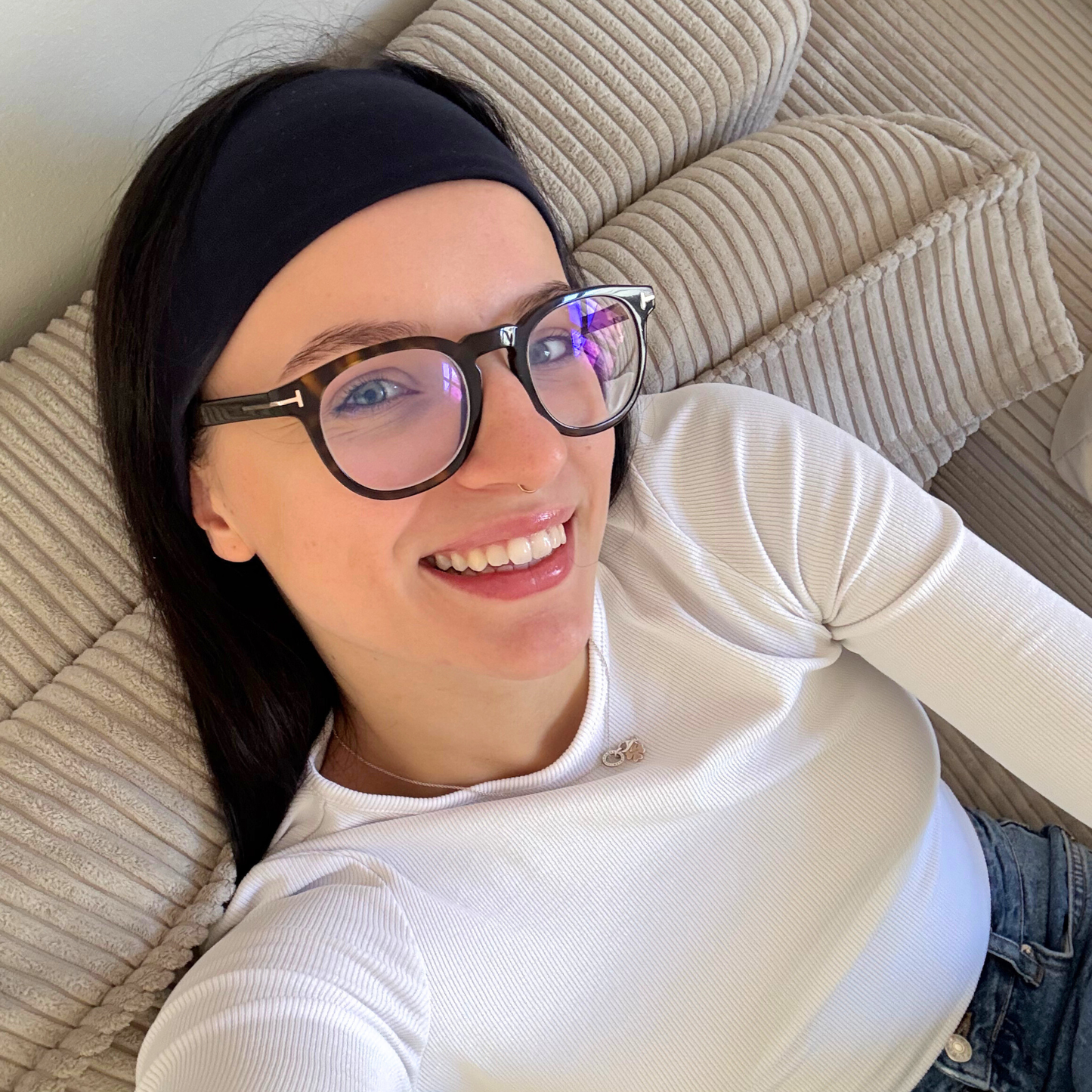 Basic Haarband | navy XL