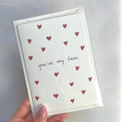 Postkarte | you're my fave.