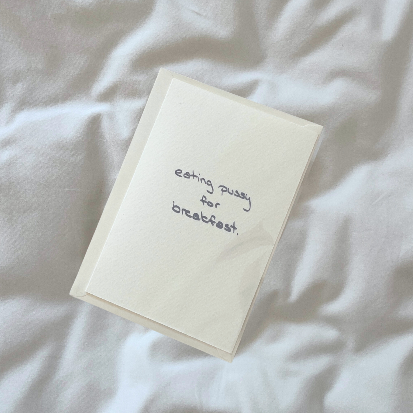 Postkarte | eating pussy for breakfast.
